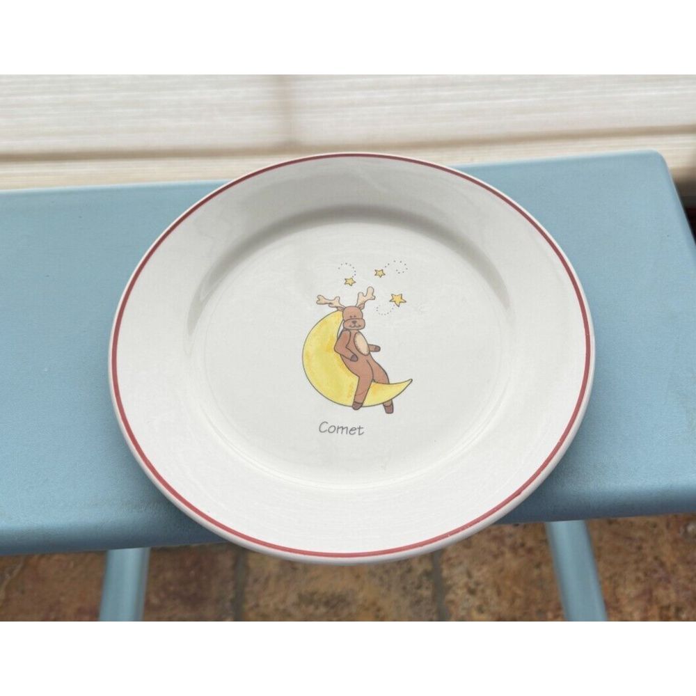 Rainbow Mountain Comet The Reindeer 8 1/4" Salad Dessert Christmas Decor Plate‎